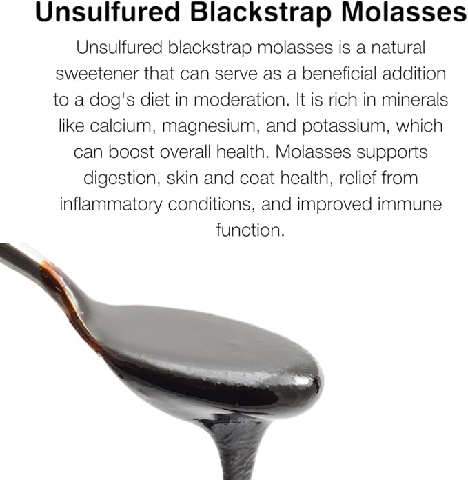 Organic Peanut Butter & Molasses Dog Treats – Healthy, Crunchy, Vegan Biscuits with Whole & Real Ingredients – All Natural & USA‐Baked, 8 Ounce (Pack of 3)