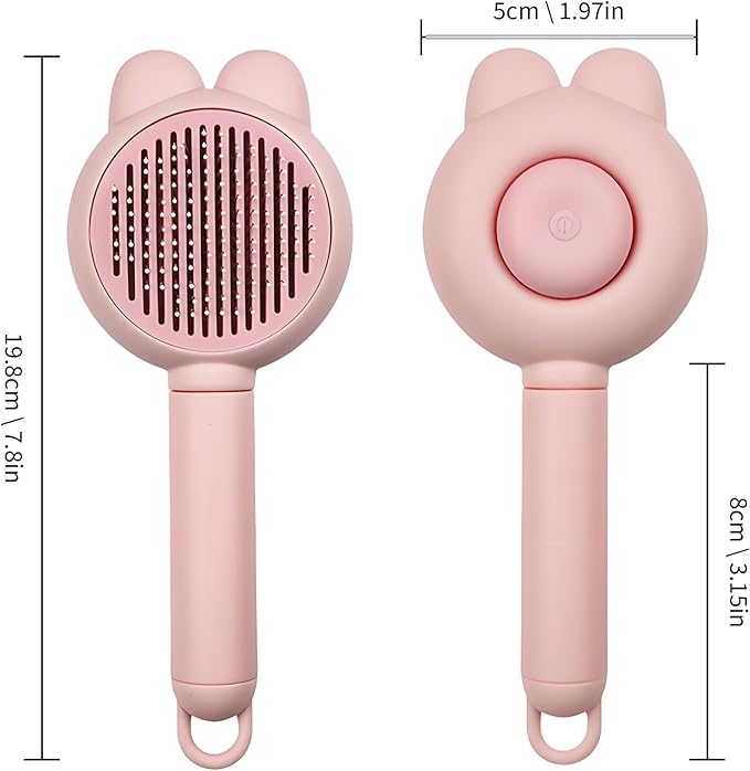 Zoocozy Cat Brush for Shedding, Dog Deshedding Brush, Pet Hair Removal Tool for Puppy Pitten(Pink)