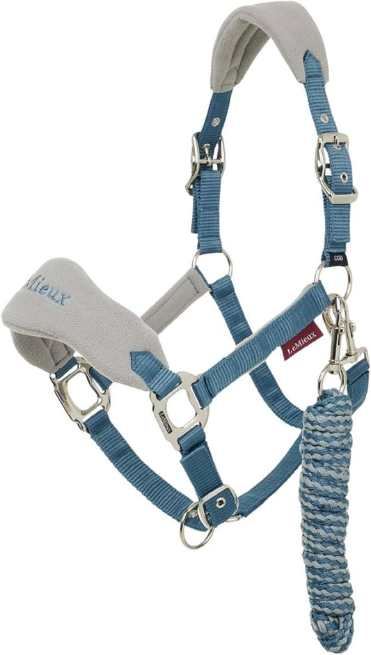 LeMieux Vogue Fleece Headcollar - Halter & Leadrope - Extra Padding, Adjustable at Curb and Poll Strap