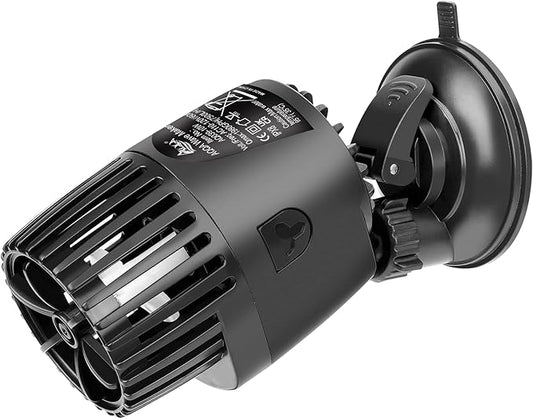 AQQA Aquarium Wave Maker,3W/5W/10W/15W Suction Cup Fish Tank Single Powerhead Pump，110V/60Hz Ultra Quiet Submersible Circulation Pump,360°Adjustable For Freshwater Saltwater Black