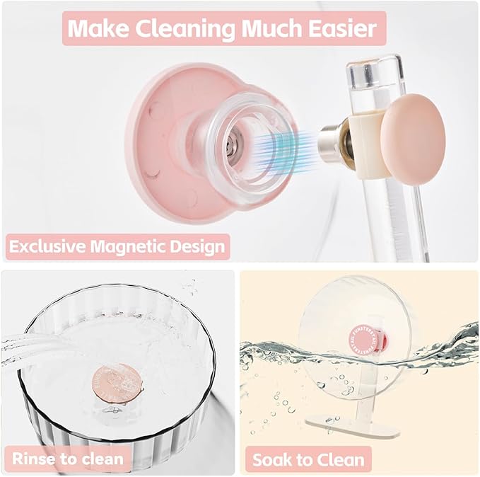 Super Silent Hamster Wheel 8.7 Inch, Magnetic Large Rat Wheel for Chinchilla, Gerbil, Guinea Pig, Cat, Mouse, Sugar Glider and Dwarf, Syrian Hamster Accessories (Peach Pink)