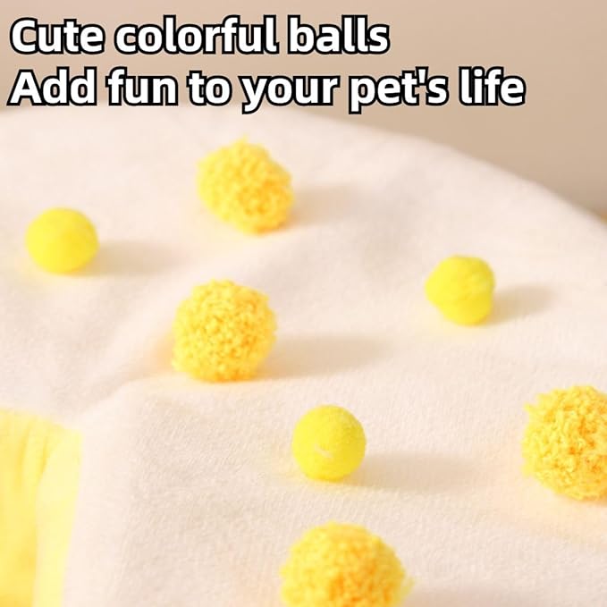 Cozy Cake Hamster House - Soft Plush Hideout & Tunnel Bed for Guinea Pigs, Syrian Hamsters, and Small Animals - Adorable, Warm & Washable Hideaway for All Seasons, Perfect Cage Accessory