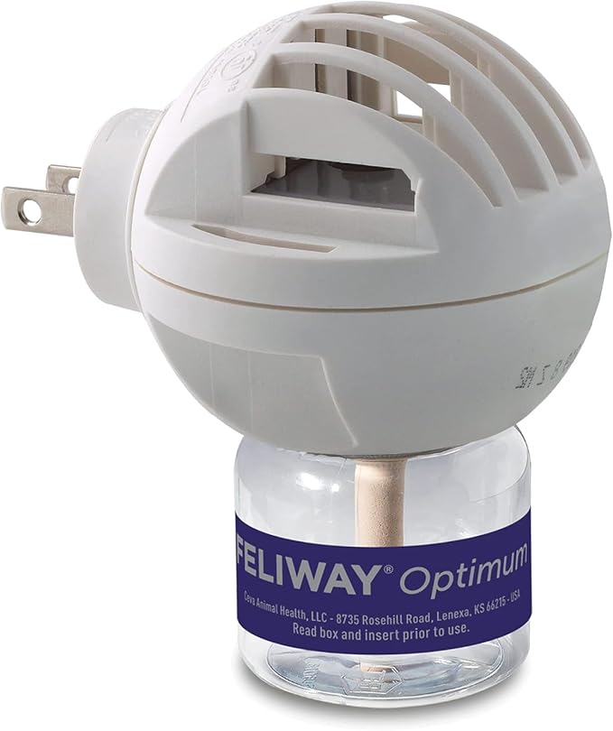 FELIWAY Optimum Cat, Enhanced Calming Pheromone Diffuser: 1 Diffuser & 2 Refills (60 Days)