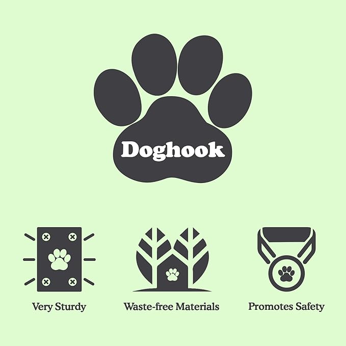 Canine Hitch- Secure Dog Leash Parking Indoor- Outdoor Wall Hook with Clip - Tie Out Stainless Steel - Practical Lead Management for Home & Business