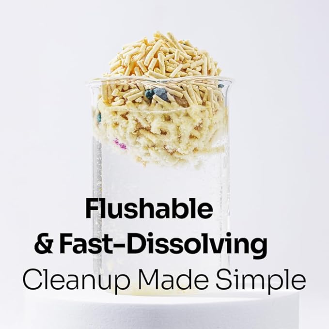 Tofu Cat Litter – Clumping, Flushable, Ultra Absorbent & Fast Drying | 100% Natural, Dust-Free, Low Tracking | Water-Soluble & Eco-Friendly (2.5 lbs x 1 Bag)