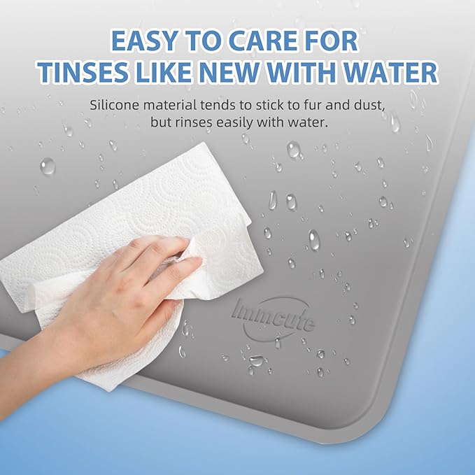 IMMCUTE Pee Pad Holder for Dogs, Thickened Soft Silicone Extra Large Puppy Pad Holder Fits Up to 28" x 34" Pee Pads, Non-Slip High Edge Pee Pad Holder, for Leak-Proof Urine, Floor Protection