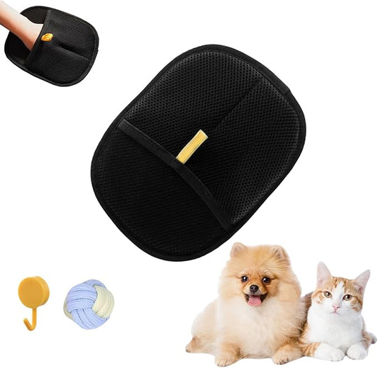 The Magic Brush Pet Hair Remover, Acssart Pet Hair Removal Glove, Electrostatic Pet Grooming Gloves, Efficient Reusable Cat & Dog Hair Remover for Couch, Furniture, Carpet, Curtain (1PCS)