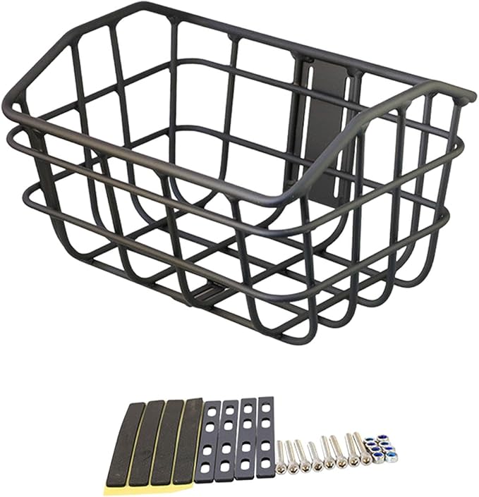 Basket Black Front Sturdy Construction Aluminum Alloy Large Capacity Accessories Cargo Container for Pet Transport