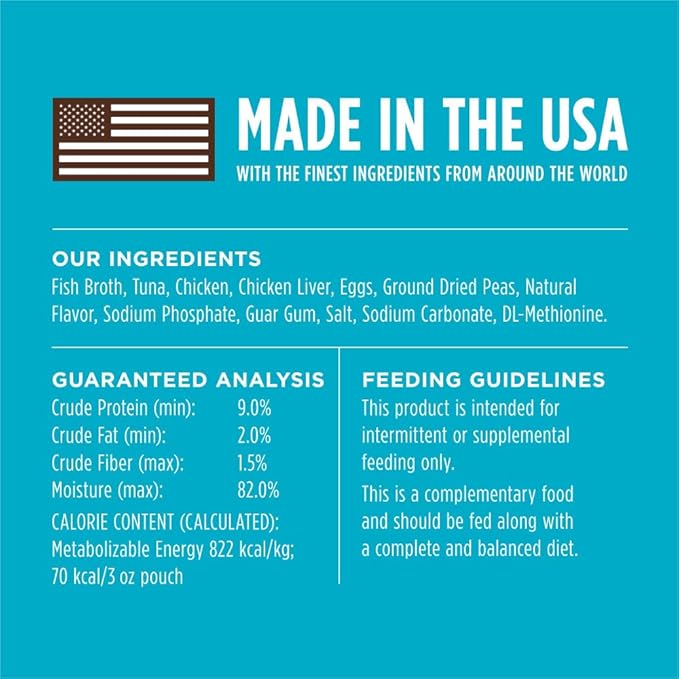 Instinct Healthy Cravings Grain Free Real Tuna Recipe Natural Wet Cat Food Topper by Nature's Variety, 3 oz. Pouches (Case of 24)