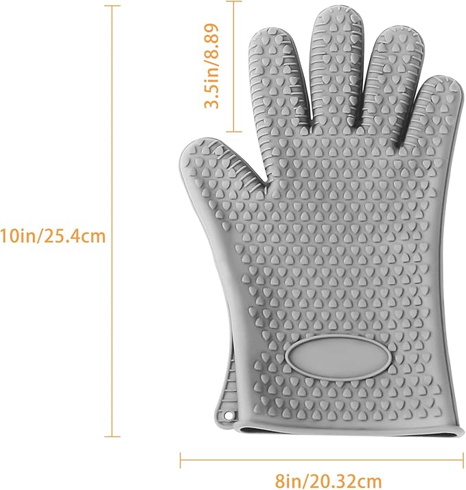 Pet Hair Remover Gloves - Sticker Gloves Clean Pet Hair on Furniture with Ease, Suitable for Soft and Irregular Surfaces. Such as Sofas, Pillows, Mattresses, Cat Trees. (Silicone, Grey(2 PCS)