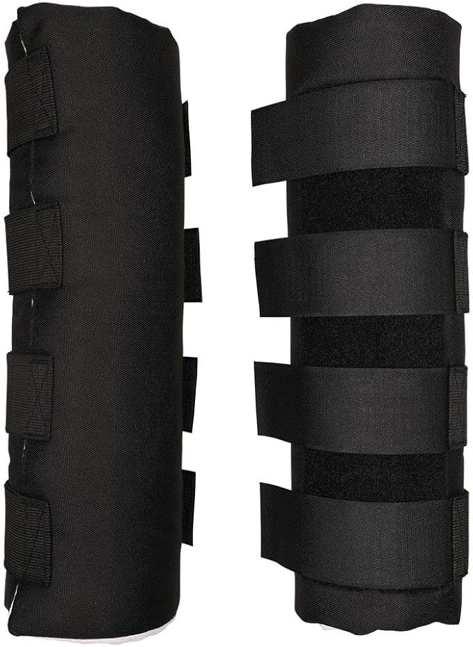 Dura-Tech Quick Wrap No Bow Leg Wraps for Horses | Size 14" | Color Black | Exceptional Leg Coverage | Versatile Use | Secure and Easy Application | Sold in Pairs