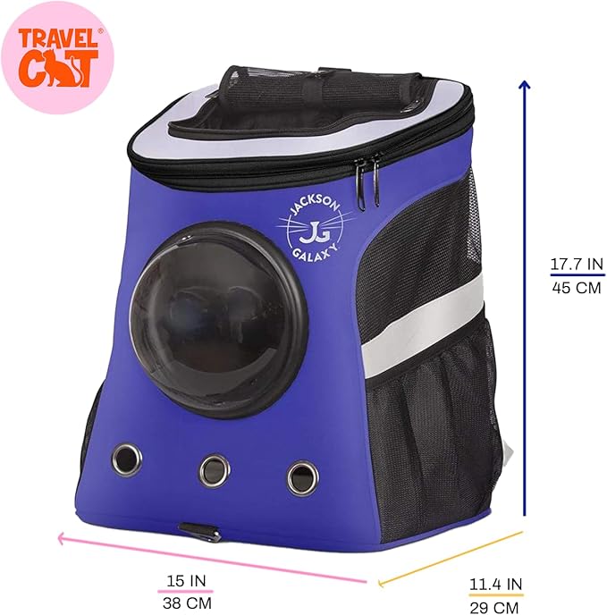 Your Cat Backpack Carrier Bag - Jackson Galaxy Airline Approved Cat Carrier with Space Capsule Bubble for Small Cats, Kitten - Premium Cat Carrier Backpack for Outdoor, Travel, Hiking, Pet Supplies