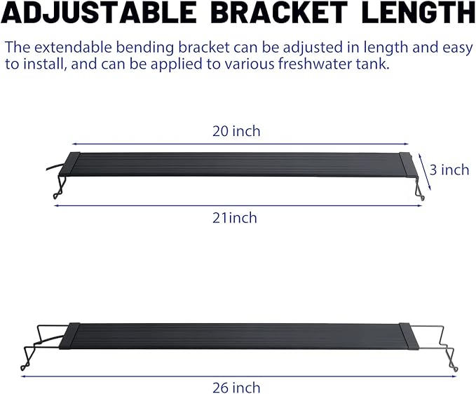 WaterRebirth Aquarium LED Light Fish Tank Light (20-26”)