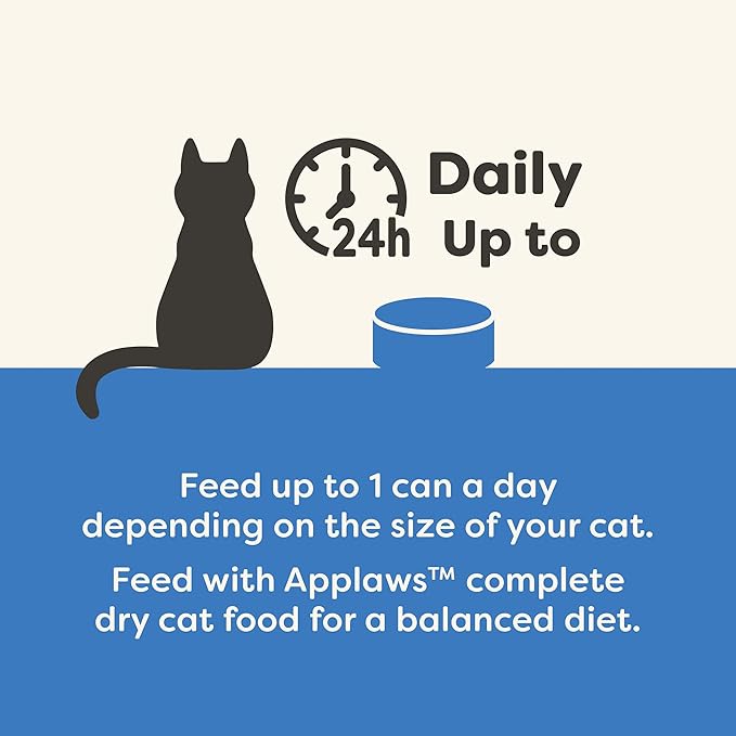 Applaws Natural Wet Cat Food in Broth, Limited Ingredient Canned Wet Cat Food, No Additives, Made with Natural Ingredients, Tuna Fillet & Crab in Broth (24 x 5.5oz Cans)