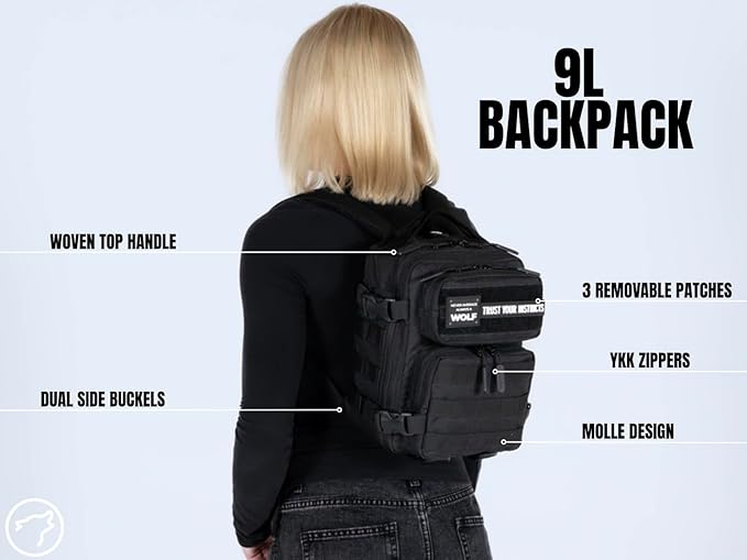 WOLFpak 9L Backpack Mini (Alpha Black White Accents)