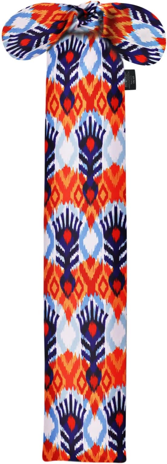 Harrison Howard Stretchy Tail Bag Breathable Horse Tail Guard Slip on Design Protect Horse Tail 2 Strand Closure Straps Keep Tail Clean & Protected 22" L Length Makes Grooming Easy-Tribal Abstract