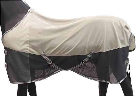 BARN & STABLE Breathable and UV Protective Horse Fly Sheets Tear-Resistant Mesh Fly Sheets for Horse Comfy Equine Summer Sheets with Removable Web Leg Straps