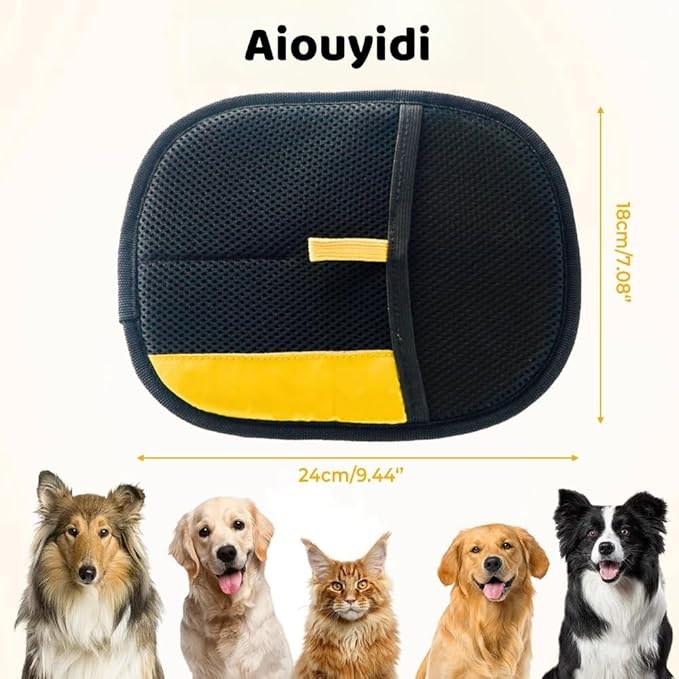 Pet Hair Removal Gloves, pet Hair Remover, Reusable Double-Sided electrostatic pet Hair Removal Gloves, pet Grooming Gloves.Suitable for Sofas, Furniture, Carpets, car Seats