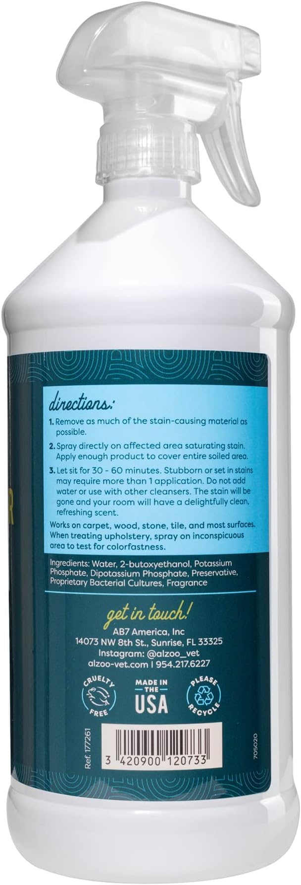 Stain & Odor Remover, Quickly Lifts & Dissolves Pet Stains & Helps Eliminate Odors, 100% Plant-Based Active Ingredients, Lavender Vanilla Scent, 32 Fl. Oz Spray Bottle