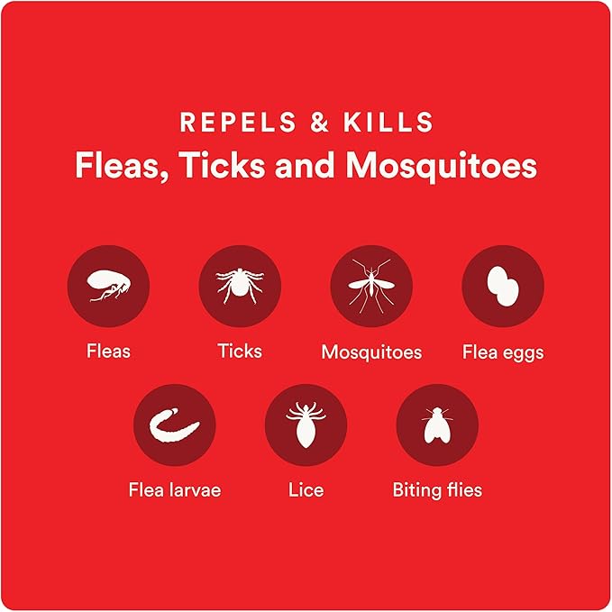 Ultra Flea And Tick Prevention For Dogs - Dog and Puppy Treatment and Control - Mosquito Repellent - XL, Fast Acting Waterproof Topical Drops, 4 Month Supply