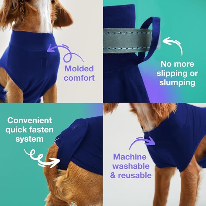 PupShield - Dog Surgery Recovery Suit Male and Female Easy to Use Anti Licking Design Breathable Comfortable - Spay & Neuter Recovery Suit, Surgical Onesie - Dog Cone Alternative