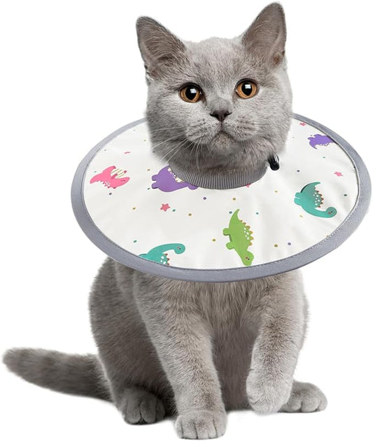 LOS ANDES Cat Recovery Collar, Adjustable Cat Protective Collar Alternative After Surgery, Protect Cat Neck Cones to Stop Licking Wound, Lightweight Elizabethan Collar for Kitten,Puppy