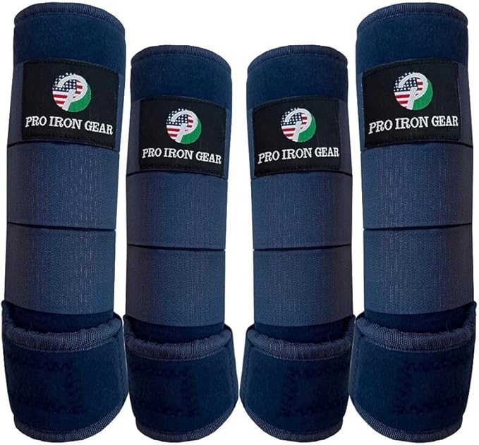Horse Medicine Brushing Boots Leg Wraps Protection Gear Set of 2 and Set of 4 in 14 Colors