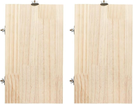 Chinchilla Wooden Platform Ledge 13 × 8 ’’ Bird Perch Stand Shelf 2PCS Large Platform for Ferret Rabbit Guinea Pig Conure Hamster Parrot Macaw Cockatiel