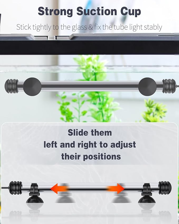 Pawfly 3 W Aquarium LED Light 11 Inch Underwater Fish Tank Light with Timer Auto On/Off Fish Tank Background Light with 8 Lighting Modes Submersible Multi-Colored Tube Light for Decoration