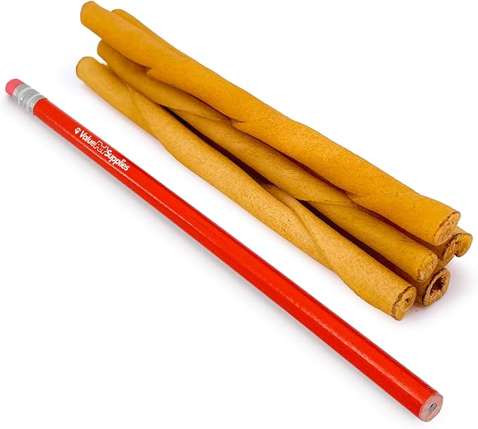 ValueBull USA - Rawhide Twists for Small Dogs, 5 Inch, Smoked, Varied Thicknesses, 1000 Count Bulk Pack - Natural & Safe, USA Beef Hide, Long Lasting, Chemical Free, No Artificial Flavors
