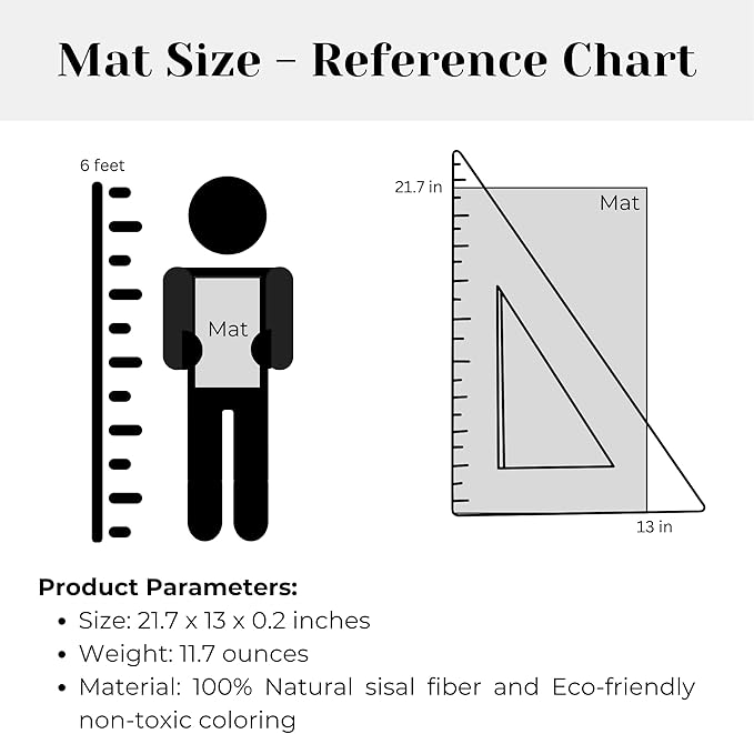 Sisal Cat Scratcher Post Mat (Use on Wall, Couch and Carpet), Durable and Shedding-Resistant Cat Scratching Surface - 21.7x13 inch with Hoop and Loop Adhesives, Twist Pins (Starry Night)