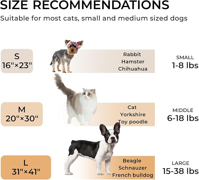 Luciphia 1 Pack 3 Calming Dog Blanket Fluffy Premium Fleece Pet Blankets Soft Sherpa Throw for Dogs Puppy Cat Pink Medium (30" x20")