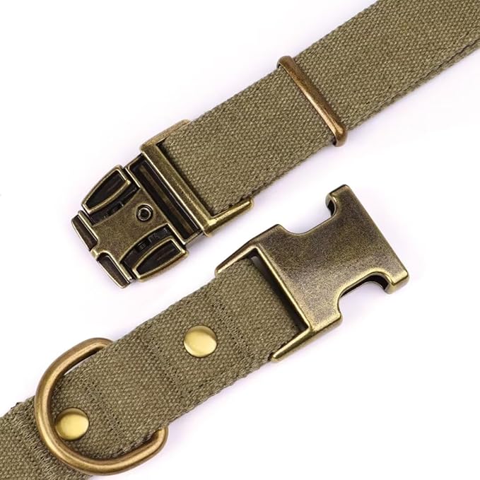PET ARTIST Dog Collars for Medium Dogs, Soft Padded Premium Nylon Dog Collar with Quick Release Metal Buckle, Durable & Adjustable Pet Collars for Boy Gifts, Green, M (Fit 13-20")