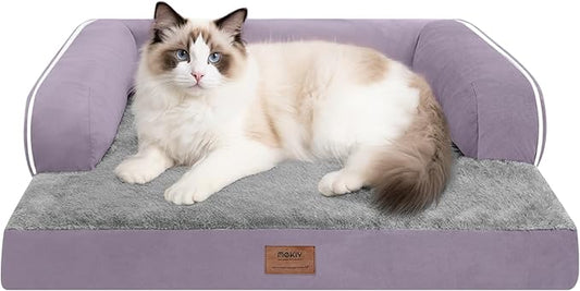 Small Dog Bed and Cat Sofa Waterproof Orthopedic Dog Beds for Small Dogs Cat Bed Comfy Pet Couch Sofa Beds with Washable Removable Cover & Non-Slip Bottom