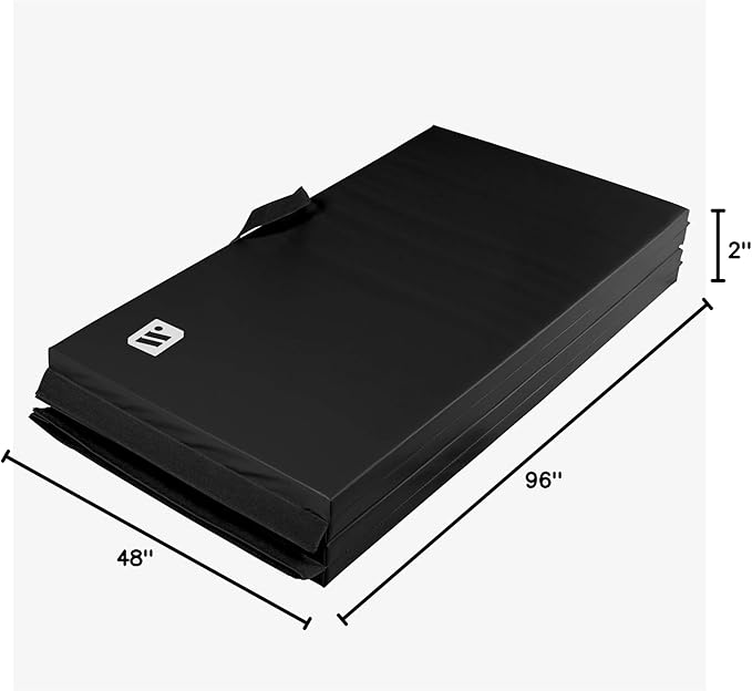 We Sell Mats - 4 ft x 8 ft x 2 in Personal Fitness & Exercise Mat for Home Workout - Lightweight and Folds for Carrying – All Purpose Home Gym Mat – Thick Mat for Yoga, Pilates, Stretches, and Floor Exercises