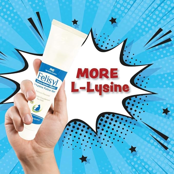 L-Lysine Gel for Cats (5oz) – Supports Immune, Respiratory, and Eye Health. Eases Sneezing, Runny Nose, and Watery Eyes. Tasty Salmon Flavor - Made in The USA (2 Pack)