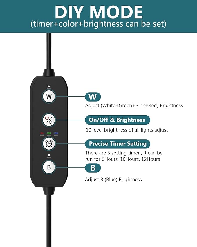 Led Aquarium Light for Plants-Full Spectrum Fish Tank Light with Timer Auto On/Off, 24-30 Inch, Adjustable Brightness, White Blue Red Green Pink LEDs with Extendable Brackets for Freshwater