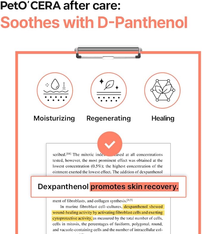 PetO'Cera Mist Spray, Unscented - Anti-Itch & Dandruff Treatment for Dogs & Cats, Hydrating Grooming Supplies Mist with Ceramide, Soothing Relief for Sensitive & Dry Skin 5.07 fl oz/150ml