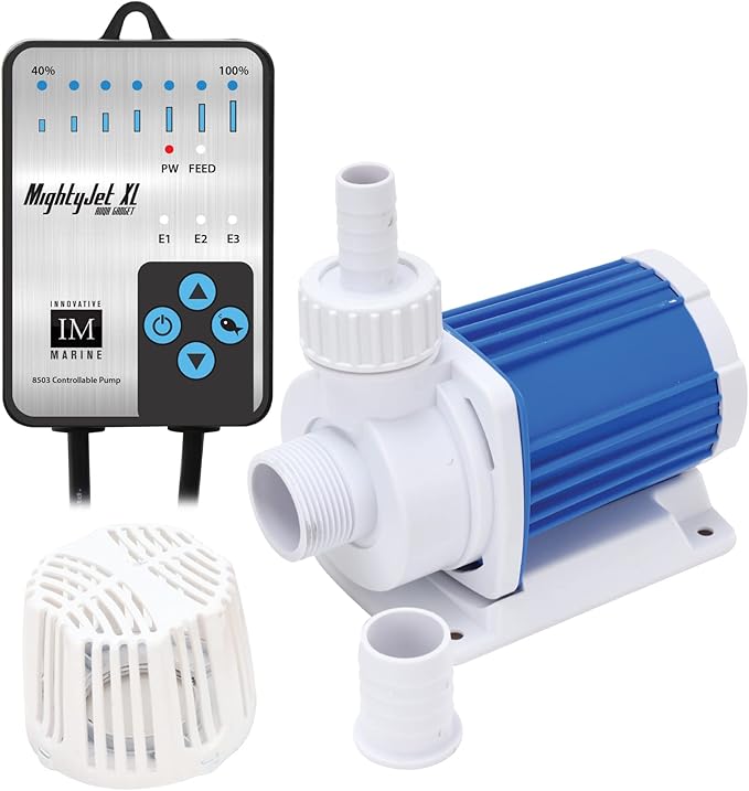 Innovative Marine INT (Internal Overflow) Complete Reef System - Aquarium, Stand, Sump, Return Pump, and Plumbing Assembly (50 Gallon with White APS Stand with Leveling Frame)