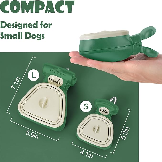 Portable Dog Pooper Scooper with Bag Attachment, Small Handheld Poop Scoop for Travel Walks Yard