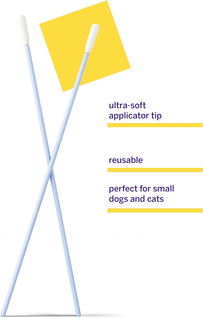 Petsmile Professional Pet Toothpaste Applicator Swabs - Cat & Dog Toothbrush Alternative - Dental Care for Small & Large Pets - Cat & Dog Teeth Cleaning - Dog Toothpaste Not Included (50 Swabs)