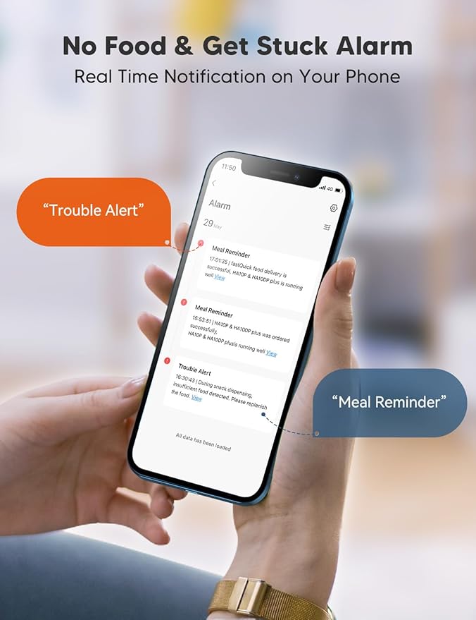 WOPET Automatic Cat Feeder, 5G WiFi Pet Feeder for Two Cats or Dogs with Remote Control, 6L Cat Food Dispenser with Low Food Sensor, 1-10 Meals Per Day, Up to 10s Meal Call for Pets