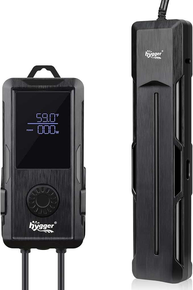 hygger Aquarium Heater 500W/800W/1000W,Fish Tank Heater with Danger Warning Automatically Stops Heating System and Digital LED Controller,for Freshwater or Saltwater 110-240 Gallon Tank