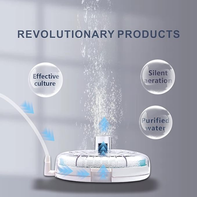 UPETTOOLS Mini Aquarium Sponge Filter, Small Internal Fish Tank Filter Detachable Submersible Filter with Air Stone Suitable for 20-40 Gallon Tank ((Air Pumps and Air Tube Not Included)