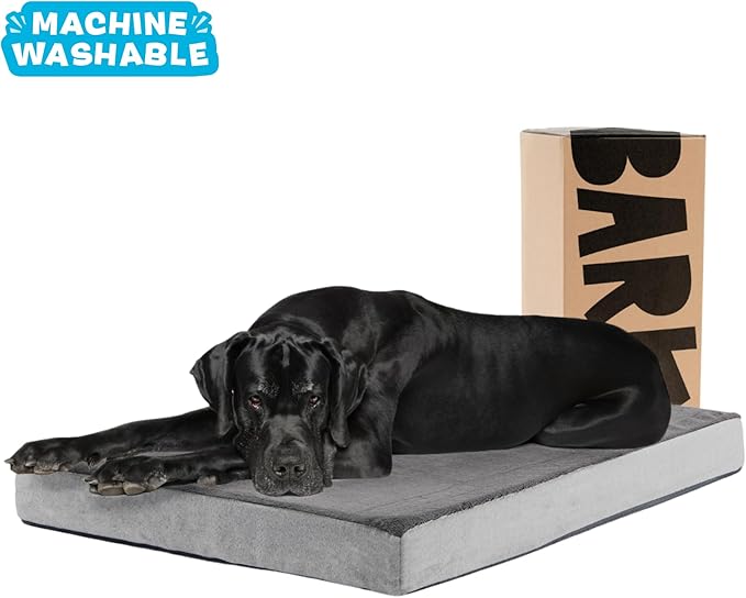 Barkbox Orthopedic Dog Bed with Memory Foam, Premium Comfort for Dogs and Puppies, Dog Bed for Joint Relief and Restful Sleep, Durable and Easy to Clean - Grey, XXL