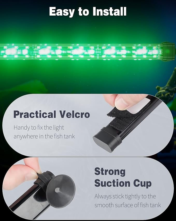 Pawfly 14W Aquarium LED Light 28 Inch 24/7 Fish Tank with Full Spectrum Brilliant White Blue Red Green Lights Multi-Colored LEDs with D/N Mode Single Color Effect Timer and Adjustable Brightness