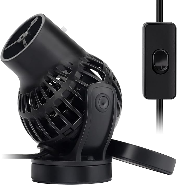 hygger Wave Maker with Controller for Feeding, 1320 GPH Ultra-Silence Aquarium Powerhead with Strong Magnet Suction Base for Freshwater or Saltwater Fish Tank, 360° Rotating Aquarium Wavemaker