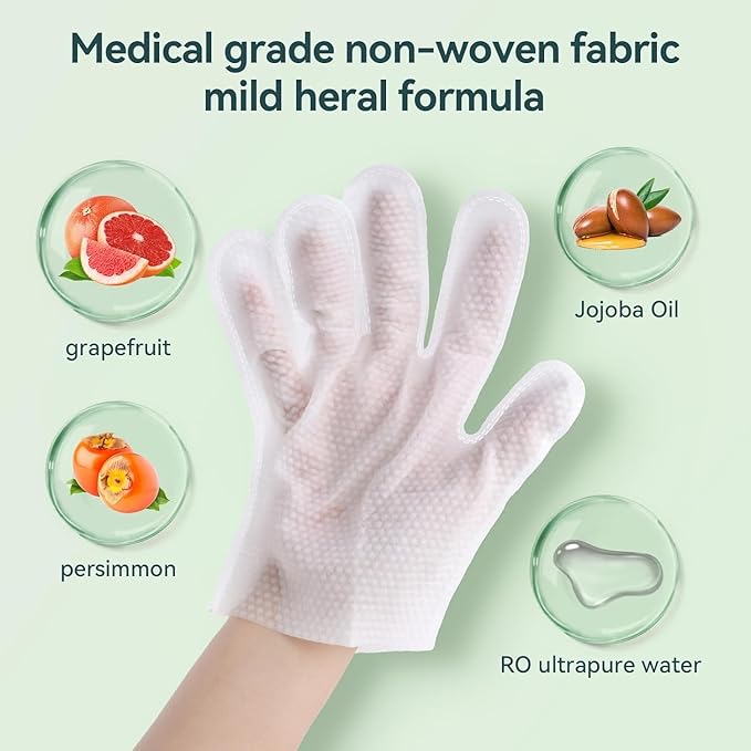 WLP Cleaning & Deodorizing Glove Bath Wipes for Dogs and Cats, Hypoallergenic Nourish Fur Aloe Extract Jojoba Oil Pet Grooming Wipes for Daily and Travel (12 PCS)