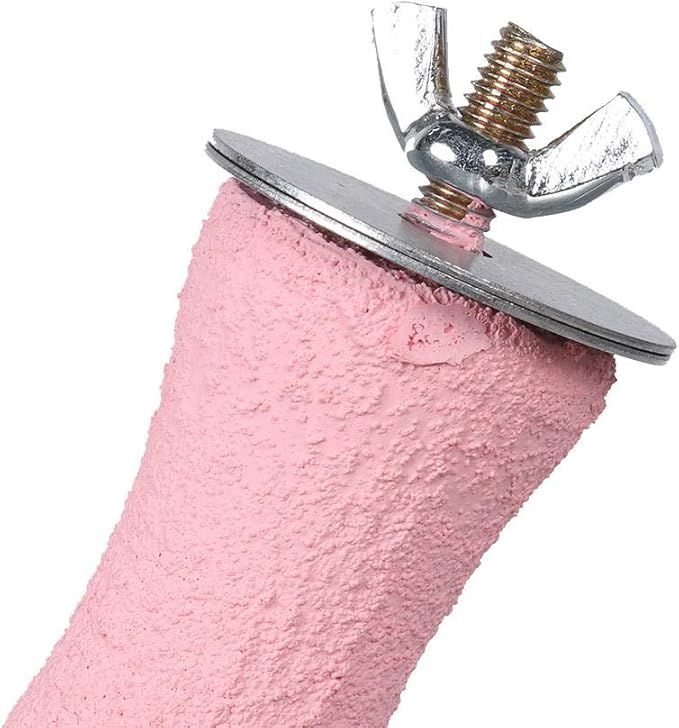 Bird Perch, and Beak Frosted Grinding Bar Standing Stick Cage Toy for Parakeet African Grey Cockatoo Budgies Cockatiel(L)