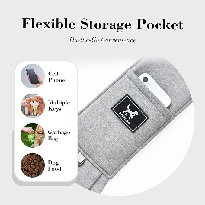 Dog & Cat Carrier Sling, Adjustable Soft Padded Shoulder Puppy Carrier, Hands-Free Dog Carrier Bag with Double Safety Buckles Premium Material for Outdoor Travel (Light Gray, L)